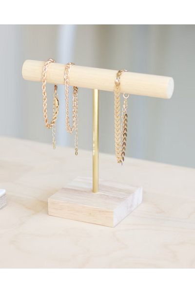 viveres Zenit Minori Solid Wood Jewelry Organizador - Stand with Bracelet and Bracelet Hanger, Accessory Organizer