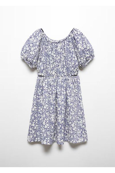 Zeyder Kids Rochie pentru fete cu imprimeu floral cu fanta