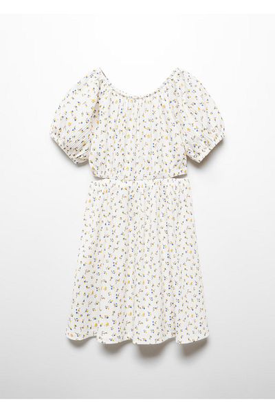 Zeyder Kids Rochie pentru fete cu imprimeu floral cu fanta