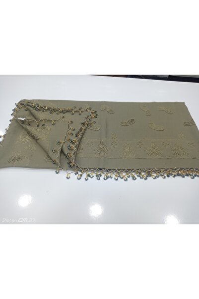 hoaryage El  Emeği Tığ Oyası Desenli JAGARLI BONCUKLU  Eşarp , Yazma ,Tülbent...