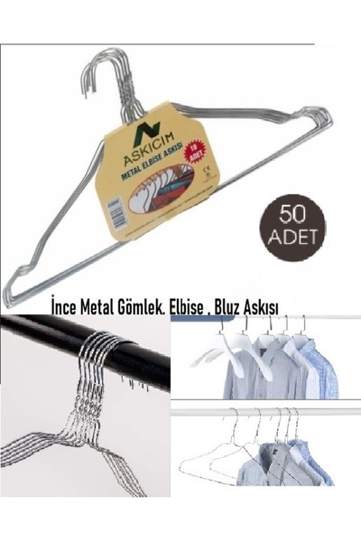 askıcım 50 de bucăți de umerașe de haine din metal fin argintiu pentru cămăși...