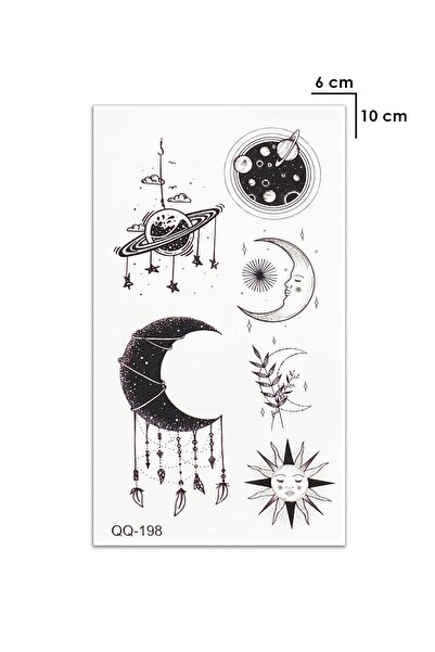 Hilvera Best Friend Ay Ve Gezegen Bilek Geçici Dövme Tattoo