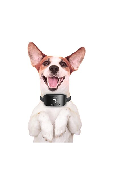 RHM طوق تدريب مضاد للنباح قابل للتعديل باللون الأسود