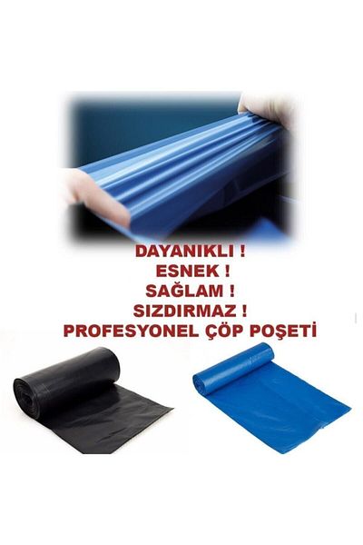 Ekoçev 80X110 cm (100Pcs) Black Flexible Durable Jumbo Size Cop Poset
