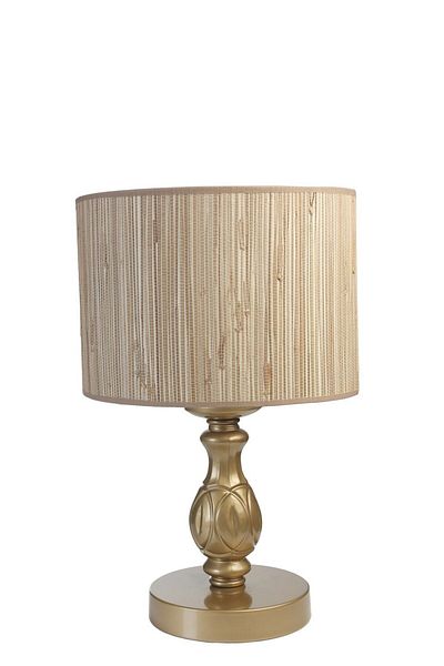 Lumexx Olympic Antique Cylinder Bamboo 09 - Table Lamp with Lampshade