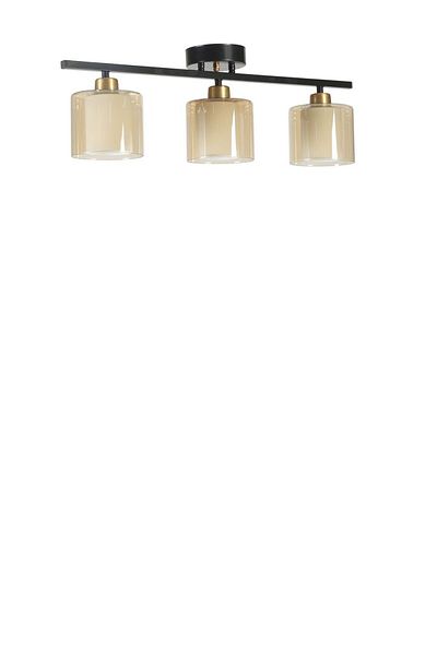 Lumexx New Nomi - 3-Piece Black Honey Glass Chandelier Set