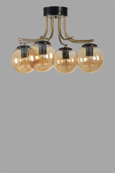 Lumexx ROMA 4 - Black Honey Glass Chandelier