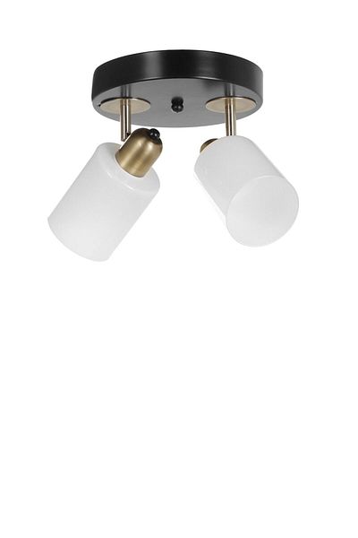 Lumexx Black and White Nomi Chandelier - Glass with 2 Trays