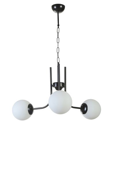 Lumexx Nevada 3-Piece Black and White Glass Chandelier
