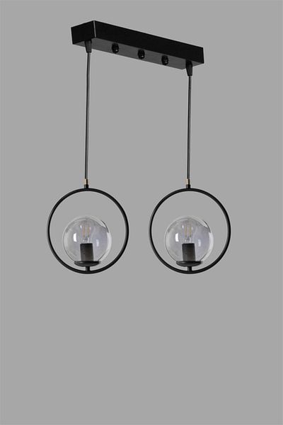 Lumexx Black Smoked Glass Ring 2-Piece Pendant
