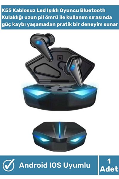 Wintoup Oyuncu Kulaklığı Mikrofonlu Kablosuz Bulutut Gaming Bluetooth K55 Pup...