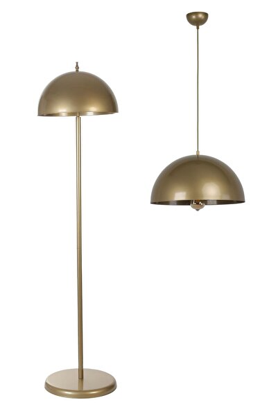 Lumexx BÜYÜK RETRO AVİZE LAMBADER 2 Lİ ESKİTME SET