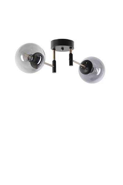 Lumexx Black Smoked Full Moon 2-Piece Chandelier