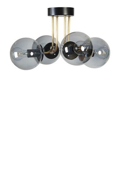 Lumexx PABLO Set of 4 Black Fume Glass Chandelier