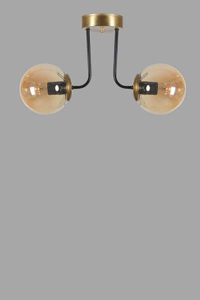 Lumexx PABLO Set of 2 Antique Honey Glass Chandelier