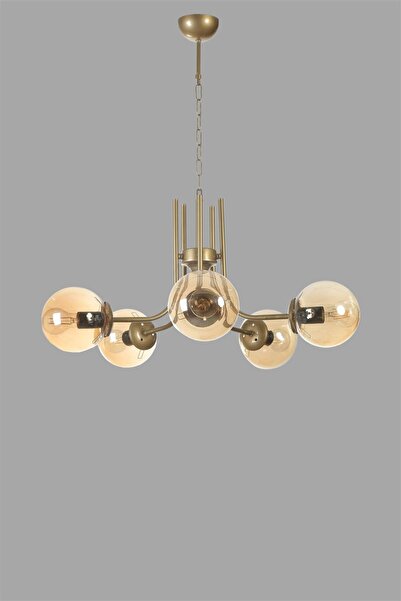 Lumexx NEVADA 5 Lİ ESKİTME BAL CAMLI AVİZE