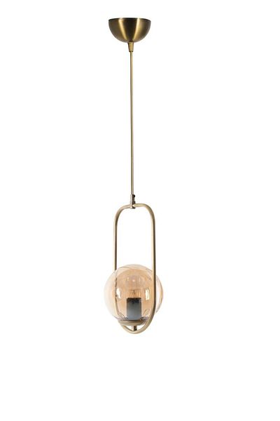 Lumexx Ahu Single Honey Glass Antique Pendant Lamp