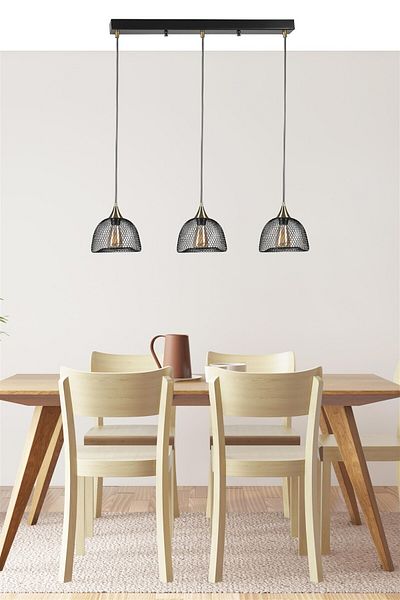 Lumexx NASA 3 Row Black Pendant Lamp Set