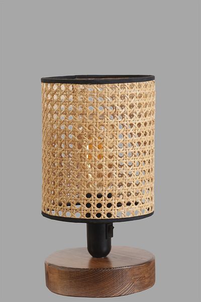 Lumexx AYÇA Ratan Walnut Lampshade Table Lamp