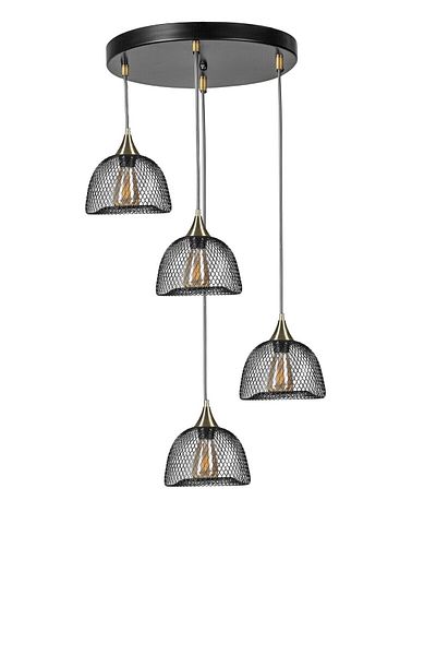 Lumexx NASA Set of 4 Black Tray Pendant Lamp