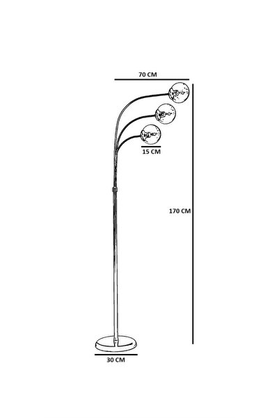 Lumexx BADİ 3 LÜ ESKİTME BEYAZ CAMLI LAMBADER