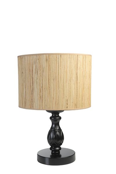 Lumexx Olympic Table Lamp with Black Bamboo 09 Lampshade - Cylinder Design