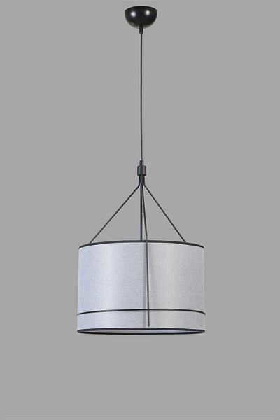 Lumexx Wicker Gray Black Violet Pendant Lamp with Lampshade