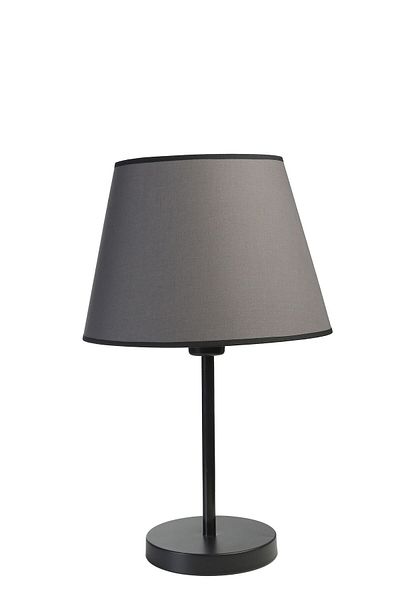 Lumexx Black Pramit Dark Gray Table Lamp with Lampshade