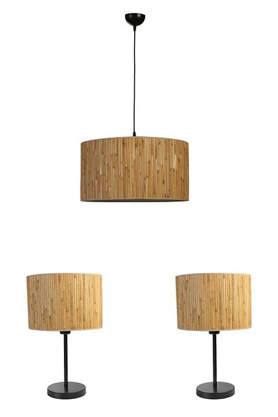 Lumexx Bambu 07 - Chandelier 3 Piece Set