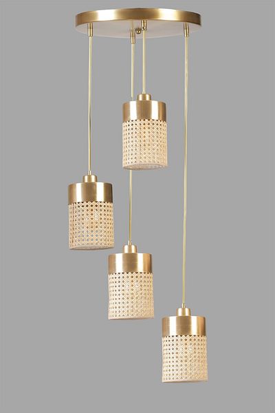 Lumexx ZEUS Set of 4 Antique Pendant Lamp with Tray