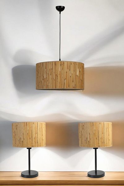 Lumexx Bambu 07 - Chandelier 3 Piece Set