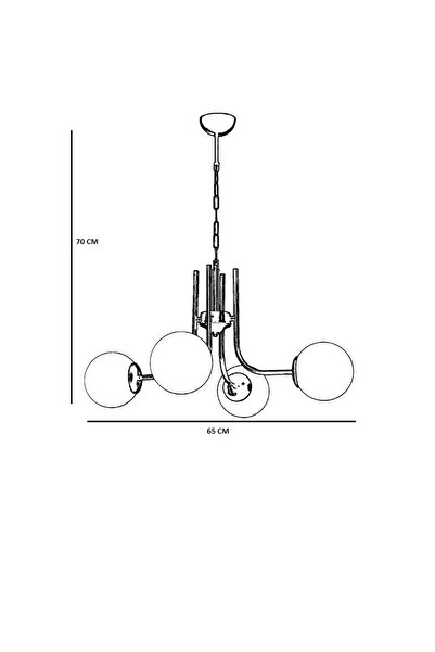 Lumexx NEVADA 4 LÜ ESKİTME BEYAZ CAMLI AVİZE