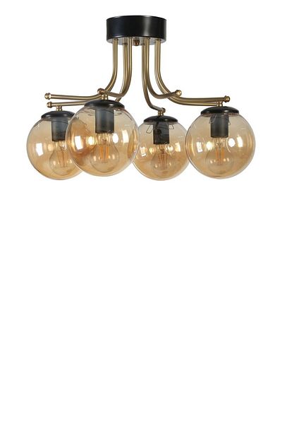 Lumexx ROMA 4 - Black Honey Glass Chandelier