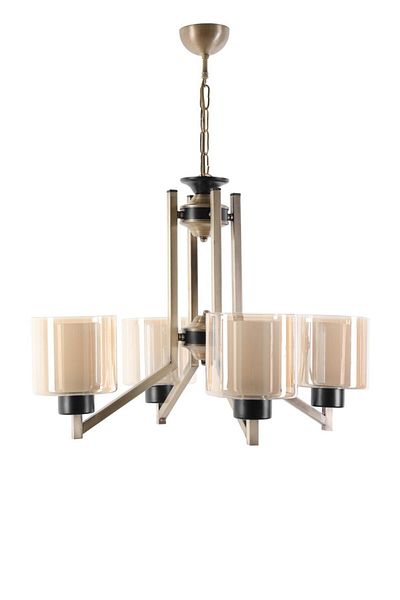 Lumexx Ruby 4-Piece Antique Honey Glass Chandelier