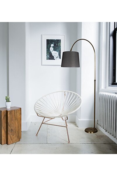 Lumexx Lina Lambader Eskitme Ayak Pramit Hasır Siyah Abajurlu