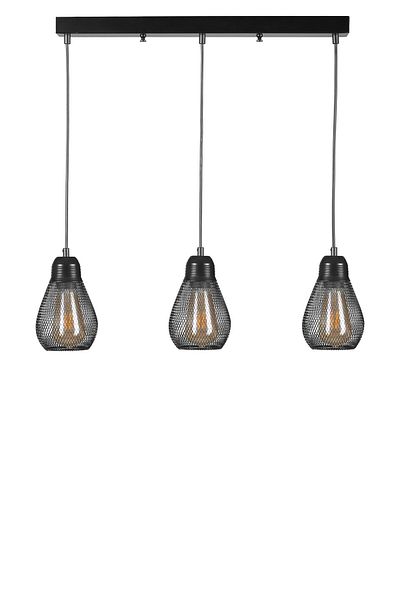 Lumexx Bulb 3-Piece Black Pendant Lamp