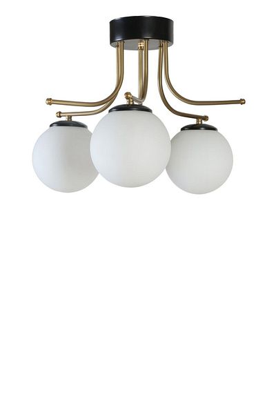 Lumexx ROMA 3 - Black and White Glass Long Chandelier