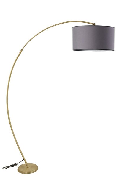 Lumexx Mısra Eskitme Lambader Silindir Koyu Gri Abajurlu