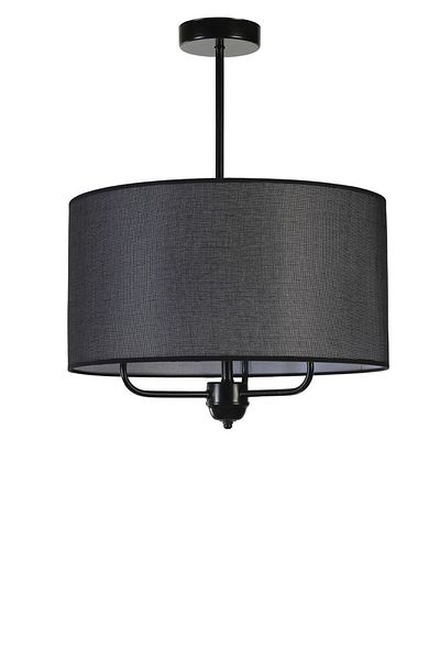 Lumexx 3-Piece Pendant Chandelier Set with Black Wicker Lampshade