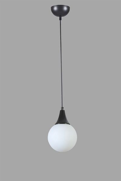 Lumexx Black and White Glass Afra Single Pendant Lamp
