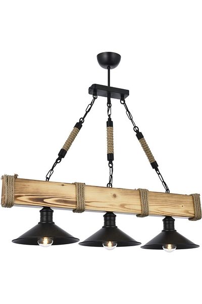 Lumexx 3-Piece Burnt Chandelier - Log