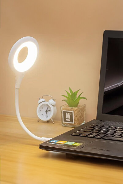 ThenTech USB Girişli Çalışma Okuma Işığı Laptop Uyumlu Priz Uyumlu Okuma Çalı...