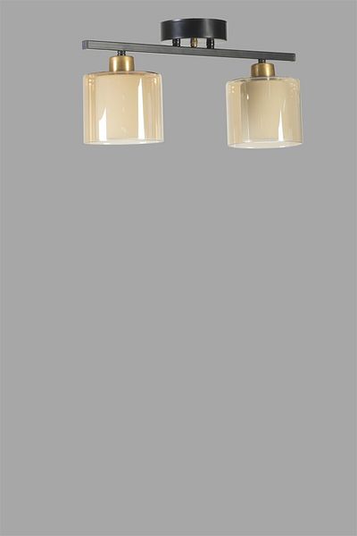 Lumexx Set of 2 New Nomi Black Honey Glass Chandelier