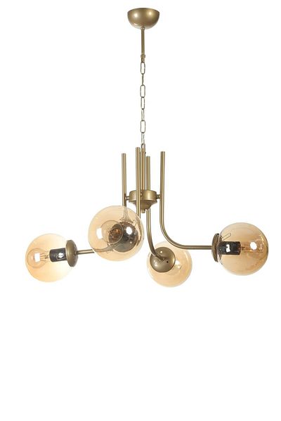 Lumexx Antique Honey Glass Chandelier Set of 4