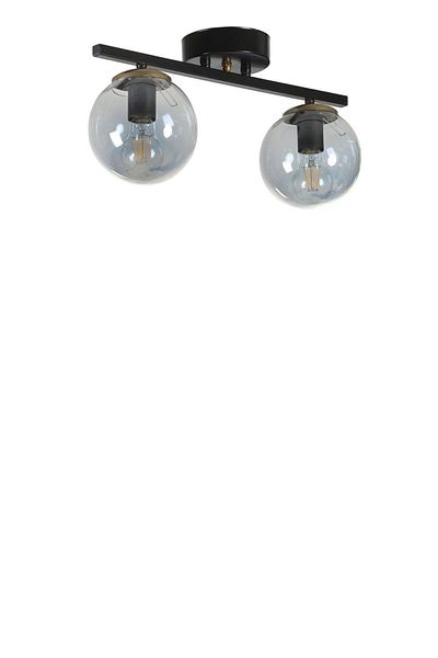 Lumexx Set of 2 Black Fume Glass New Can Chandelier