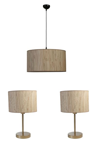 Lumexx Bamboo 09 Lampshade Chandelier - Set of 3