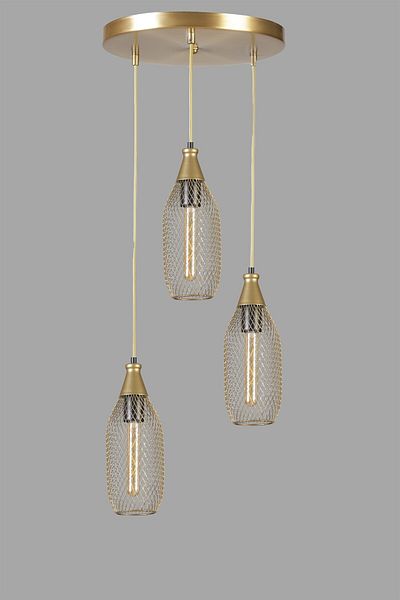 Lumexx RIO 3 - Antique Pendant Lamp with Tray