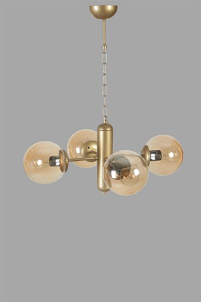 Lumexx BANKOK Set of 4 Antique Honey Glass Chandelier