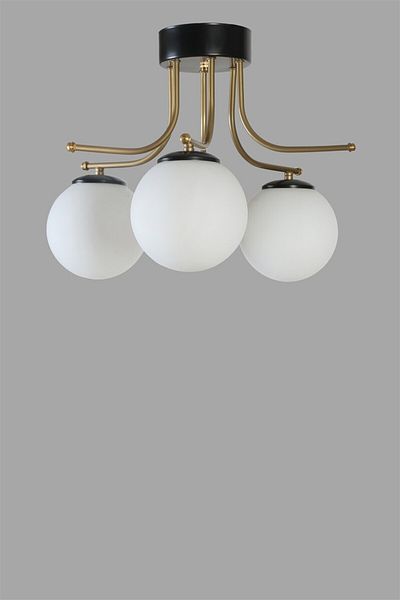 Lumexx ROMA 3 - Black and White Glass Long Chandelier