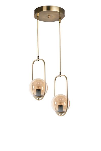 Lumexx Ahu Antique Pendant Lamp with 2 Trays and Honey Glass